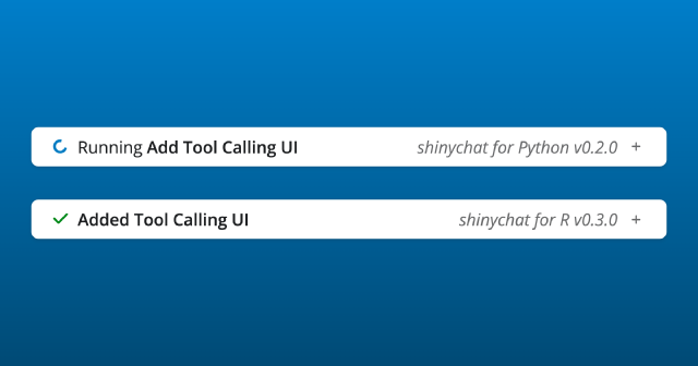 Tool Calling UI in shinychat