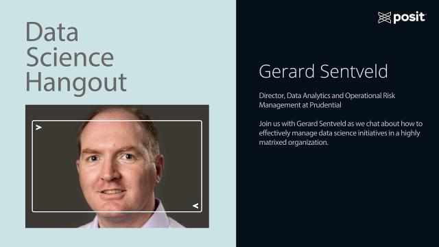 Gerard Sentveld @ Prudential | Data Science Hangout
